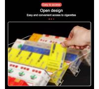 Cigarette Display Rack Shelf with 4/5 Layers of Open Storage Space, Clear Acrylic Case Shelf Retail Stand for Department Stores, Convenience Stores, Tobacco and Liquor Stores