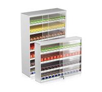 Cigarette Display Rack with Lockable Wall-Mounted Lighter Holder for Store Organization and Convenience