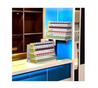 Cigarette Display Shelves, Wall/Countertop Trapezoid Cigarettes Display Pusher Tray, Cigarette Rack Acrylic Box for Market Store (Color : Clear, Size : 68x29x42cm)