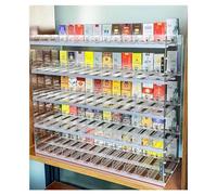 Cigarette Display Stand WallMounted Acrylic Cigarette Holder Auto Ashtray Rack for Convenience Stores 74.5x29x49.7 cm and Stylish Cigarette