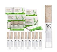 Cigarette Filters (100 pcs) Wheat Straw Double Core Three Layer Multi Filtration Reduces Tar and Smoke Stains for Standard Size Cigarettes Ø8mm,Slimline Cigarettes Ø6mm and Ø5mm