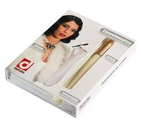 Denicotea Ivory Plastic Ejector Cigarette Case with 10 Filters, Button Closure