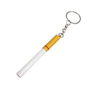 Cigarette Keyring Joke Novelty Keychain Smoking Smoker Gift Funny Cig Puff Key Chain Ring Accessory Bad Habit Silly Prank Stocking (Large (Unlit))