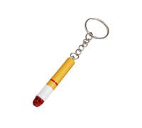 Cigarette Keyring Joke Novelty Keychain Smoking Smoker Gift Funny Cig Puff Key Chain Ring Accessory Bad Habit Silly Prank Stocking (Small (Alight))
