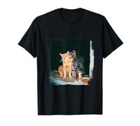 Cigarette Kitten Funny Smoking Cat Meme Stupid Brainrot Tee T-Shirt