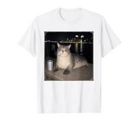 Cigarette Kitten Funny Smoking Cat Meme Stupid Value Graphic T-Shirt, Men, White, M