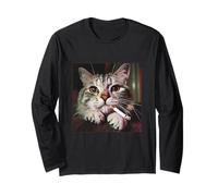 Cigarette Kitty Gen Z Joke Funny Smoking Cat Meme Long Sleeve T-Shirt