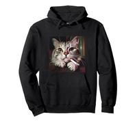 Cigarette Kitty Gen Z Joke Funny Smoking Cat Meme Pullover Hoodie
