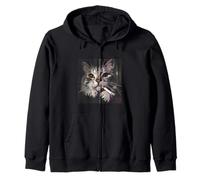 Cigarette Kitty Gen Z Joke Funny Smoking Cat Meme Zip Hoodie