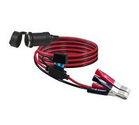 Cigarette Lighter Socket with Battery Alligator Clip - 3FT 12v Car Cigarette Female Socket to Alligator Clamp Battery Charger Extension Cord,Automotive Battery Clip-On Extension Cable with 15A Fuse