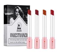 Cigarette Lipstick 4 Colors Matte Tube Cigarette Lip Tint Pack Set Stain Long Lasting Waterproof Creative Lip Makeup for Women & Girls