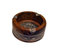 Cigarette Pattern with Vintage Ashtray Wooden Elephant Coffee