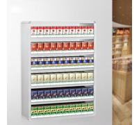 Cigarette Rack Display Stand, Wall Mounted Retail Organizer with Automatic Cigarette Pusher, Clear Showcase Cabinet