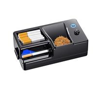 Cigarette Rolling Machine， 8mm Rechargeable Electric Cigarette Machine, Infrared LED Smart Induction, Automatic Portable Filling(Black)