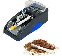Cigarette Rolling Machine， Portable Rolling Tobacco Injector Electric Cigarette Machine Automatic Maker with Transparent Funnel(Blue)