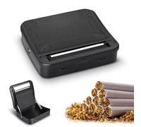 Cigarette Rolling Machine Tobacco Rolling Machine, Epehio Automatic Metal Tobacco Rolling Box with Pure Cotton & Fixed Image, Cigarettes Roller Machine for Slim & Compact Rolls, 70mm Black