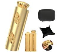 Cigarette Rolling Machine, Tobacco rolling machine,Vintage Brass Cigarette Roller, Pure Copper Joint Roller Machine, with 70mm Papers, Filters, Tray & Storage Bag, Tobacco Roller for Men and Women