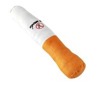 Cigarette Shaped Dog Plush Squeaky Toy | Built-in BB Squeaker, Ultra-Soft Plush Fabric, PP Cotton Filling, Chew & Fetch Play, Novelty Design