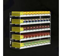Cigarette Showcases Display Rack, Vertical Cigarette Display Shelves, Clear Automatic Cigarette Pusher ， Wall Mounted & Countertop Holder，Retail Store(5 (70cm),10 columns (63 * 29cm))