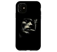 Cigarette Smoker Face Minimalist Grunge Portrait Case for iPhone 11