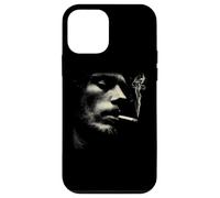 Cigarette Smoker Face Minimalist Grunge Portrait Case for iPhone 12 mini
