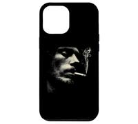 Cigarette Smoker Face Minimalist Grunge Portrait Case for iPhone 12 Pro Max