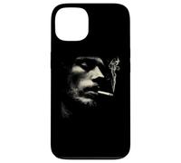 Cigarette Smoker Face Minimalist Grunge Portrait Case for iPhone 13