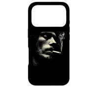 Cigarette Smoker Face Minimalist Grunge Portrait Case for iPhone 17 Pro