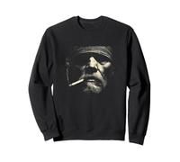 Cigarette Smoking Grizzled Face Urban Grit Sweatshirt