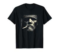Cigarette Smoking Grizzled Face Urban Grit T-Shirt