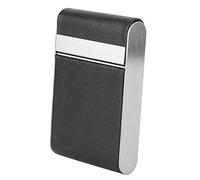 Cigarette Storage Box Can Hold 20 Cigarettes Smoking Accessories Storage Box Stainless Steel Microfiber Leather Cigarette Storage Case(Black) Storage supplies