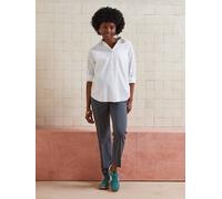 Cigarette Trousers with Seamless Belly Wrap for Maternity grey