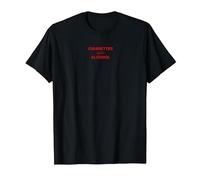 Cigarettes Alcohol Red Aesthetic Soft Grunge Alt Clothes T-Shirt, Men, Black, Medium
