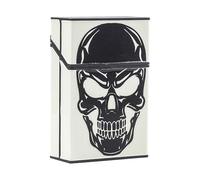 Cigarettes Holder Box - Carrying Box Storage Organizer, Shining Skull Pattern Portable Case, Holds up to 20 Cigarettes, Well-Sealed Waterproof ABS, Storage Case