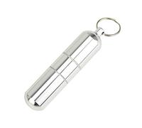 Cigarettes Pocket Case,Mini Aluminum Alloy Cigarette Cases Round Cigarette Box Portable Toothpick Holder with Key Chain for Car Travelling Outdoor Smokers Silver 3 Splits