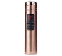CIGARISM Triple Torch Jet Flame Lighter, Windproof Cigar Lighter, Cigar Punch (Rose Gold)