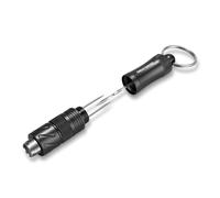 CIGARLOONG 4-in-1 Stainless Steel Cigar Punch Built-in Draw Enhancer Tool and Cigar Holder Portable Multitool for Men (Black)