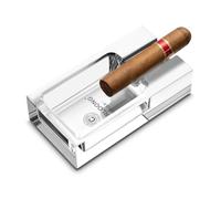 CIGARLOONG Cigar Ashtray Glass for Outdoors Patio Home Office Use,Gift for Men (Transparent)