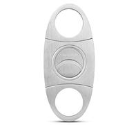 CIGARLOONG Cigar Cutter Stainless Steel Brushed Double Blades Cigar Guillotine