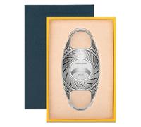 CIGARLOONG Cigar Cutter, Stainless Steel Straight Cut Cutter, Cigar Guillotine Double Blade Cutter up to 57 Ring Gauge with Gift Box,Gifts for Men (Silver)