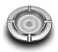 CIGARLOONG Outdoor Cigar Ashtrays Stainless Steel Household Fashion Cigar Ashtrays 4 Large Cigar Slots Design for Home/Office/Patio Men Unbreakable Ashtray (Silver)