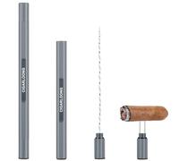 CIGARLOONG Portable 2-in-1 Cigar Tool | Cigar Punch with Cigar Twin Needle & Draw Enhancer, Alloy Multifunctional Gift for Enthusiasts (Grey)