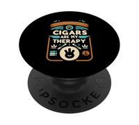 Cigars Are My Therapy Relax Lifestyle Stress ||---- PopSockets Adhesive PopGrip