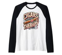 Cigars are My Therapy Shirt - Cigars T Shirts for Men, Dad Raglan Baseball Tee