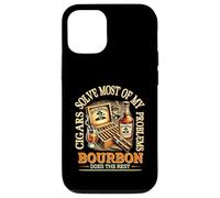 Cigars Solve Most Of My Problems Bourbon Does The Rest Drink Case for iPhone 12/12 Pro