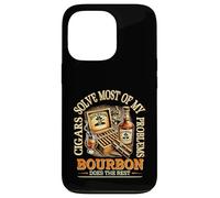 Cigars Solve Most Of My Problems Bourbon Does The Rest Drink Case for iPhone 13 Pro