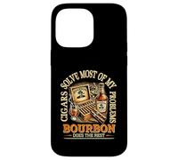 Cigars Solve Most Of My Problems Bourbon Does The Rest Drink Case for iPhone 14 Pro Max