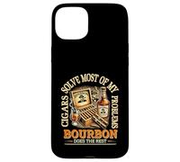 Cigars Solve Most Of My Problems Bourbon Does The Rest Drink Case for iPhone 15 Plus