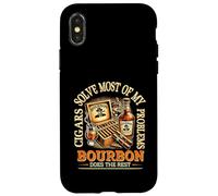 Cigars Solve Most Of My Problems Bourbon Does The Rest Drink Case for iPhone X/XS