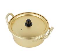 Cigemay Instant Noodle Soup Pot, Yellow Aluminum, 23cm, 6.3L, Non-Stick, No Lid, Includes 1 Pot